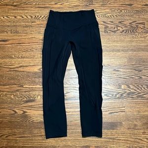 Black Lululemon Leggings with side pockets